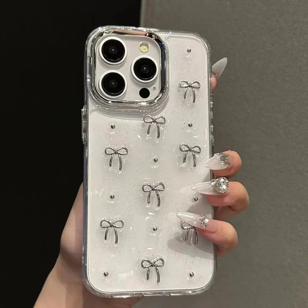Epoxy Pearl Bow iPhone Case - Viexta