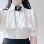 Ruffle White Topwear