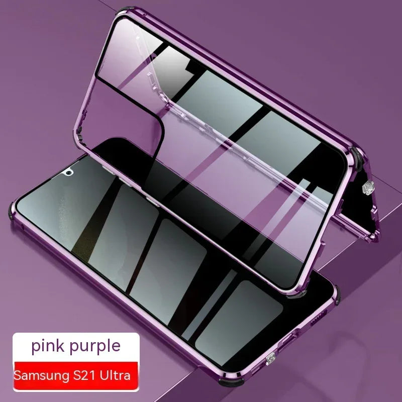 Peep-proof Mirror Magnetic Samsung S Series Phone Case - Viexta