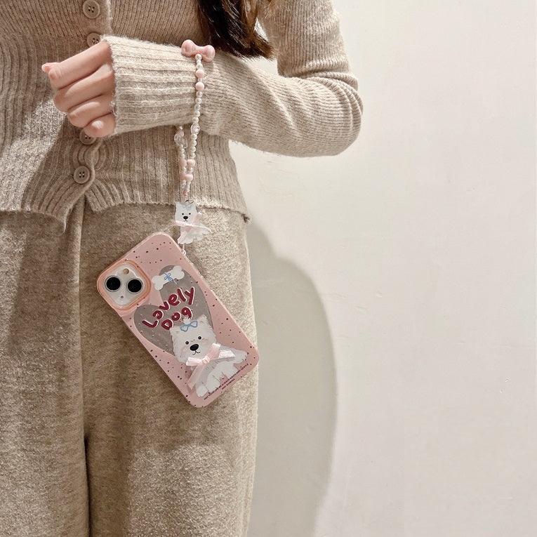 Polka Dot Chain Chlorophytum Girl iPhone Case - Viexta