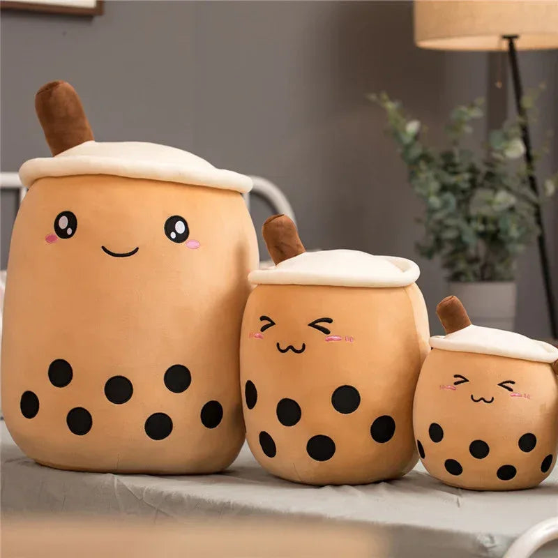 Fruit Drink Plush Stuffed Strawberry Boba Tea Cup Toy - Viexta