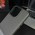 Dragon Scale Texture Stitching Leather iPhone Case