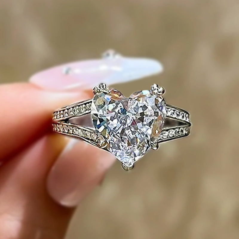 Engagement Double Layer Ring