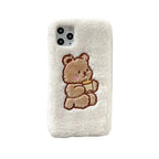 Cute bear velvet iPhone Case - Viexta