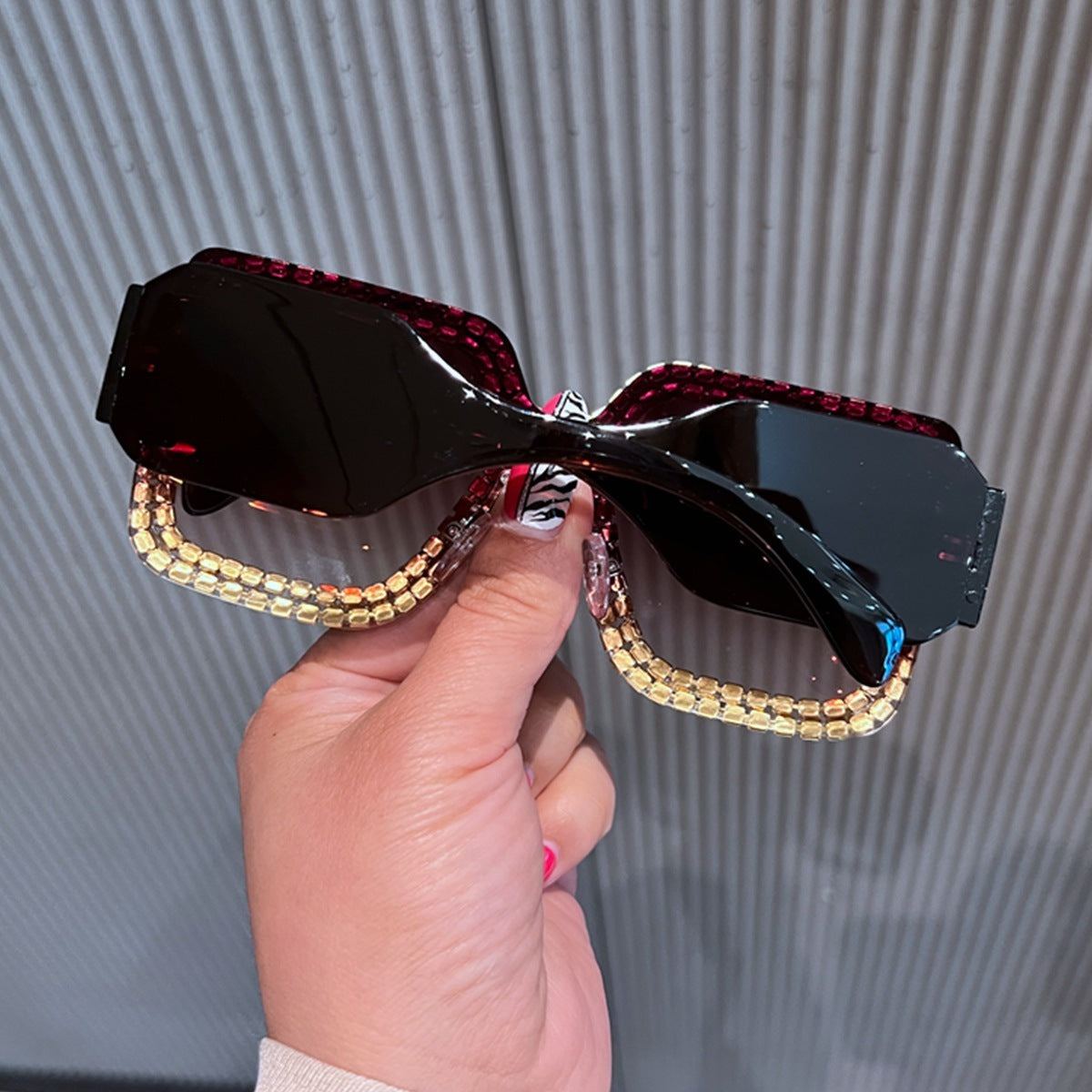 Versatile Diamond Inlaid Sunglasses