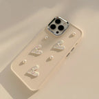 Milky White Pearl Heart iPhone Case - Viexta