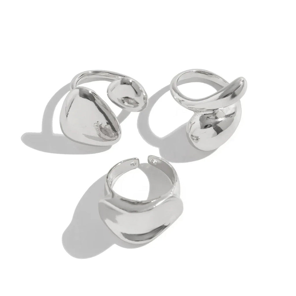glossy-hug-ring-set - Viexta