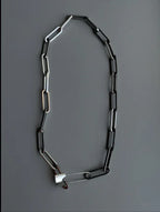 Vintage Gold Lock Pin Choker Necklace - Viexta