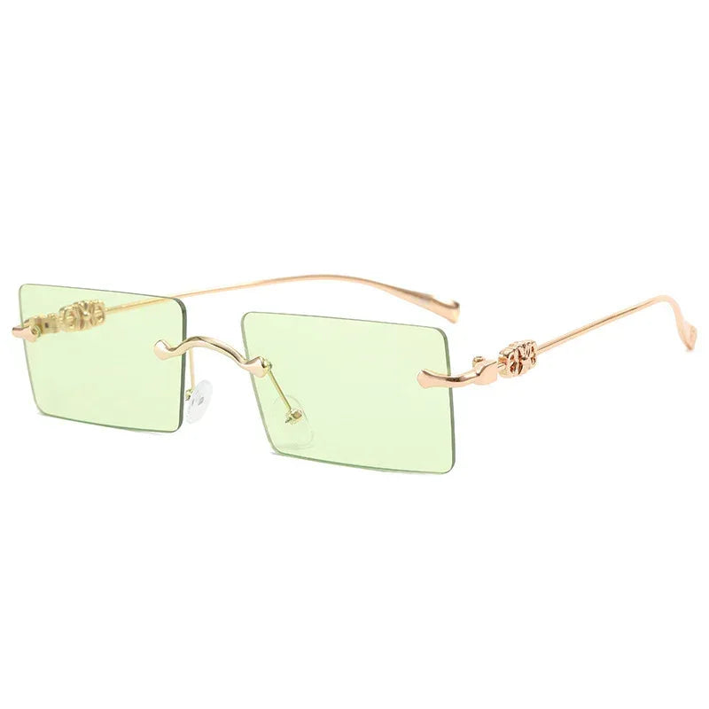 Fashion Rimless Cut Edge Gradual Sunglasses - Viexta