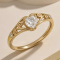 Simple Heart-Shaped Zircon Ring
