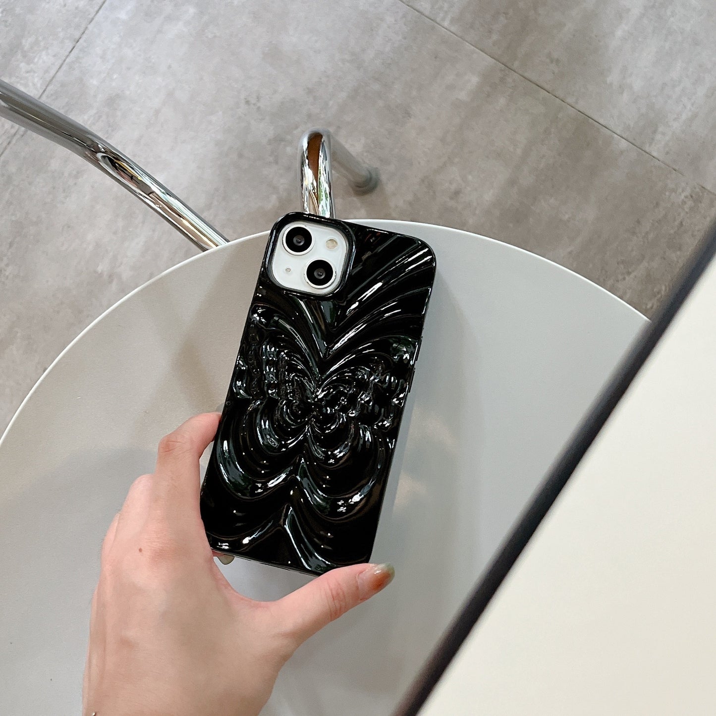 Solid Color Three-dimensional Butterfly Phone Case