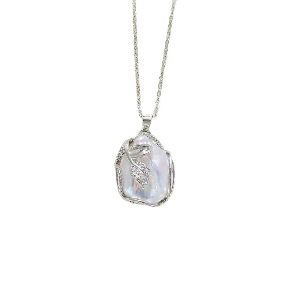 Baroque Pendant Pearl Necklace - Viexta