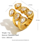 French-style Ring In Stainless Steel With 18K Gold Plating - Viexta