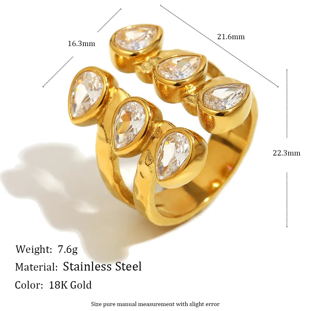 French-style Ring In Stainless Steel With 18K Gold Plating - Viexta