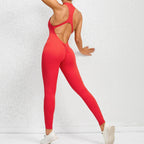 Zippered Yoga Fitness Jumpsuit Shapewear