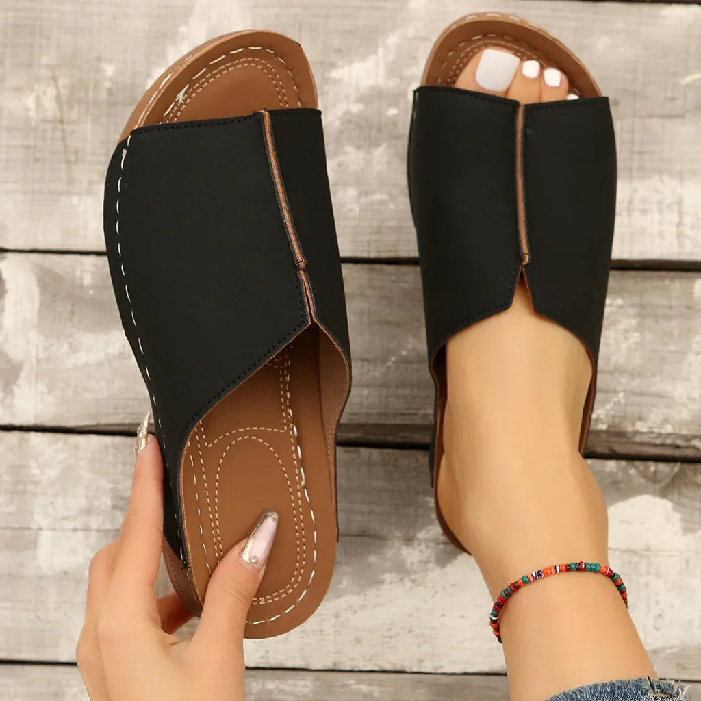 Fashion Solid Wedges Summer Casual Sandals - Viexta