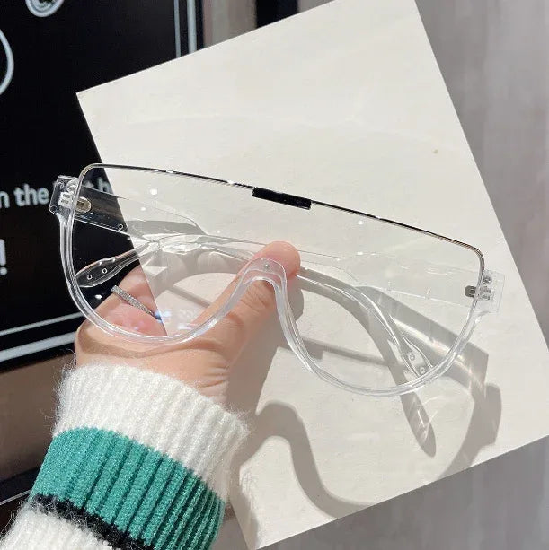 semi-rimless-brown-one-piece-sunglasses - Viexta