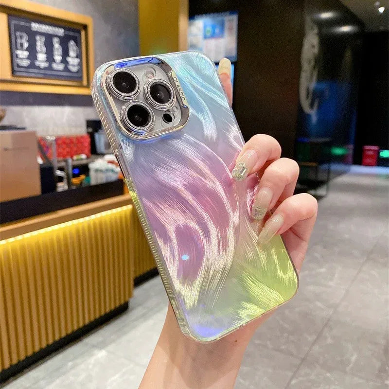 Drop-resistant Women's Gradient Lens iPhone Case - Viexta