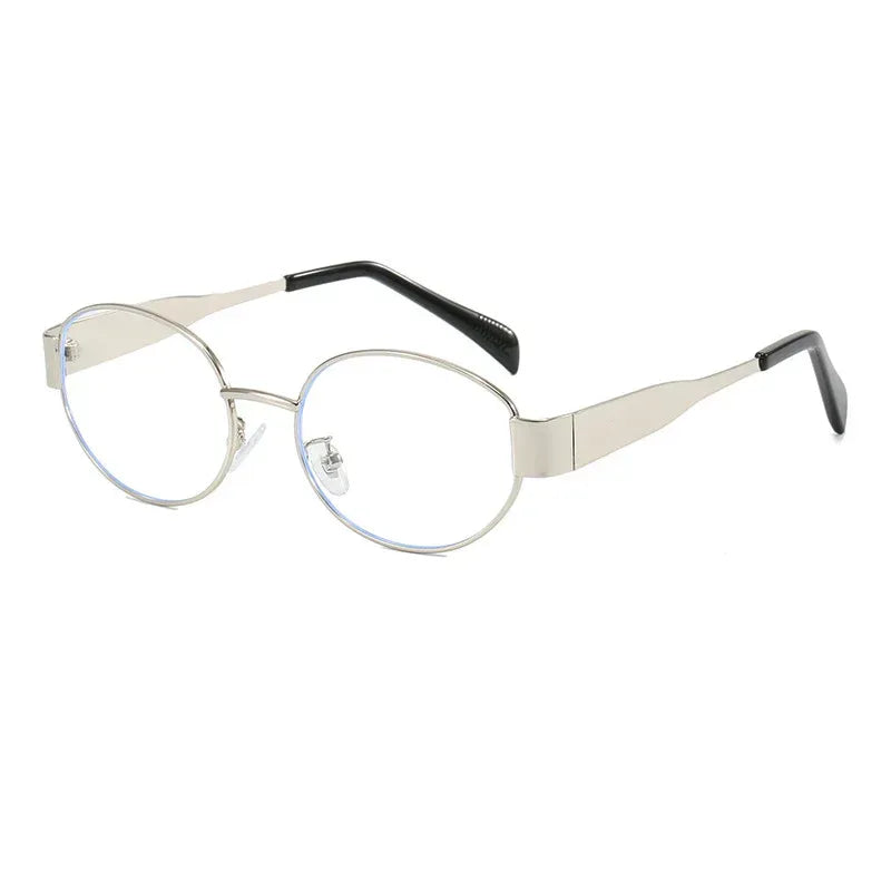 Women's Metal Retro Oval Sunglasses - Viexta