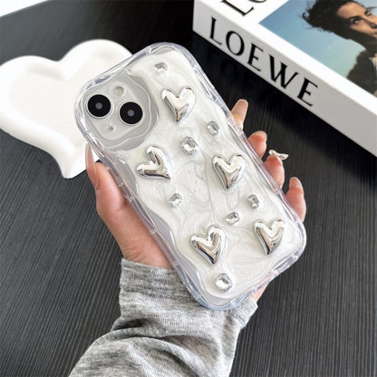 Stereo Glue Silver Love Gem iPhone Case