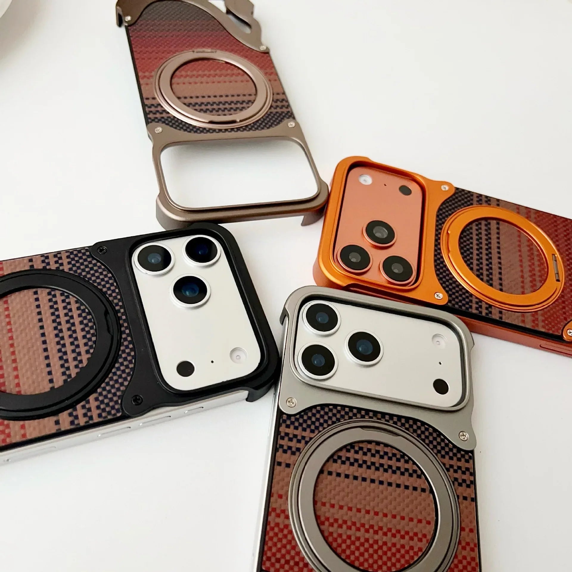 Metal Magnetic Mount Carbon Fiber iProtective Case