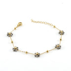 Floral Stainless Steel Bracelet for Women