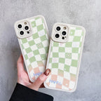 Checkerboard Flower Smile iPhone Case - Viexta