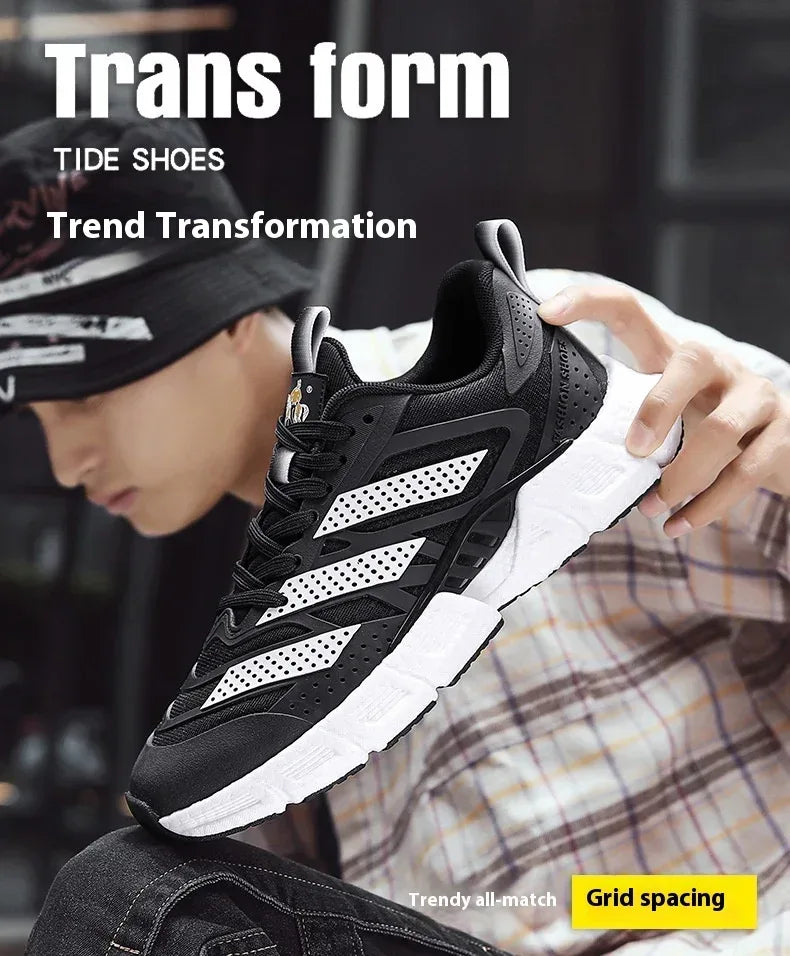 Mesh Breathable Trendy Popcorn Sneakers - Viexta