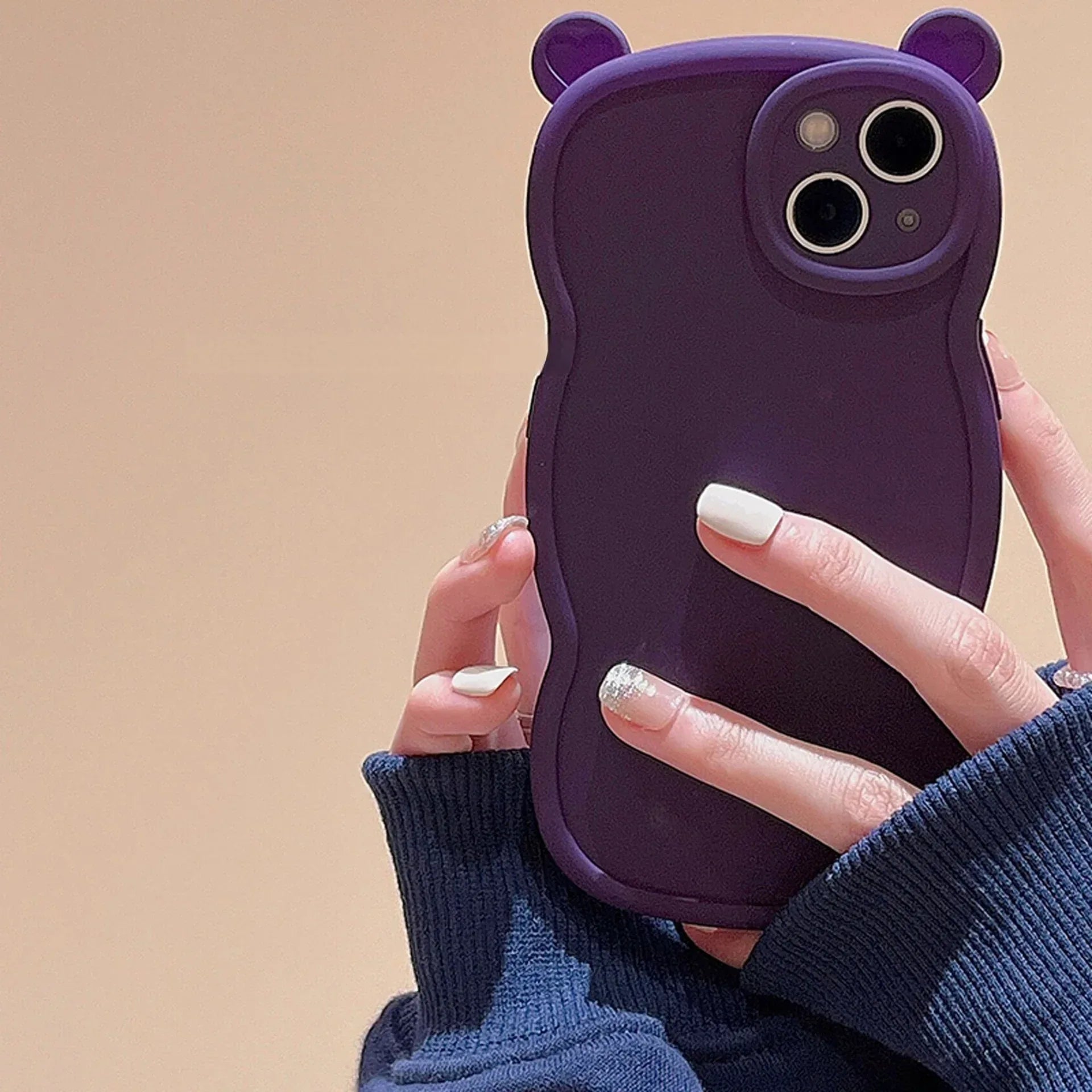 Solid Bear Ear Retro iPhone Case - Viexta