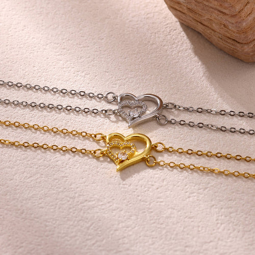 Adjustable Heart Zircon Bracelet