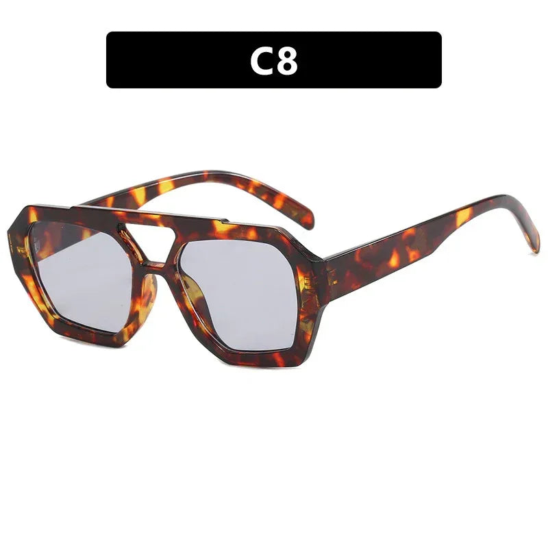 Ins Big Frame Leopard Sunglasses - Viexta