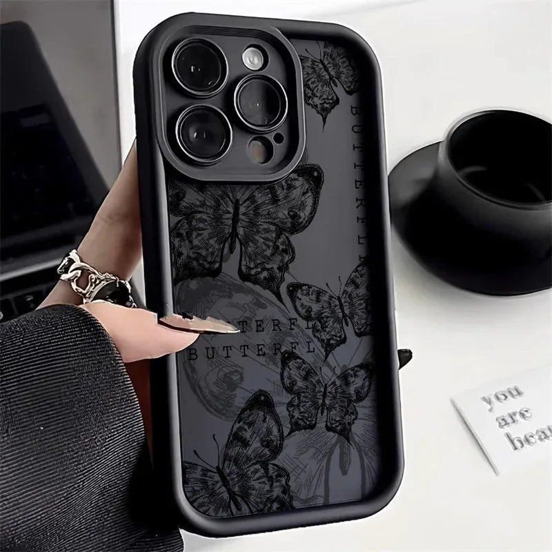 Butterfly Print Drop-resistant iPhone Case - Viexta