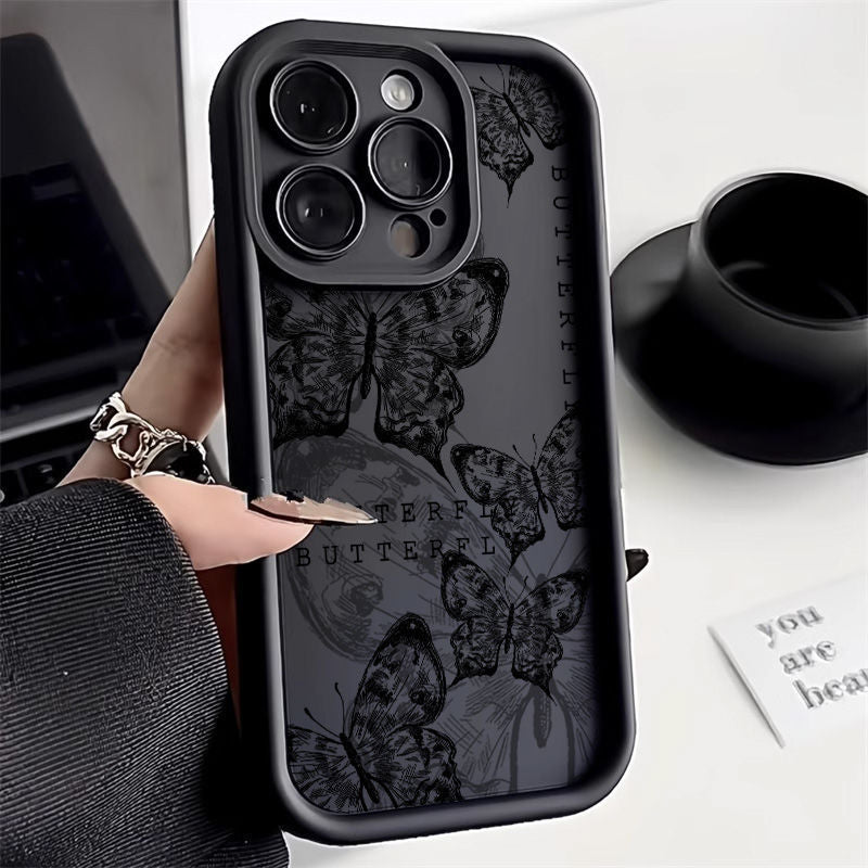 Butterfly Print Drop-resistant iPhone Case