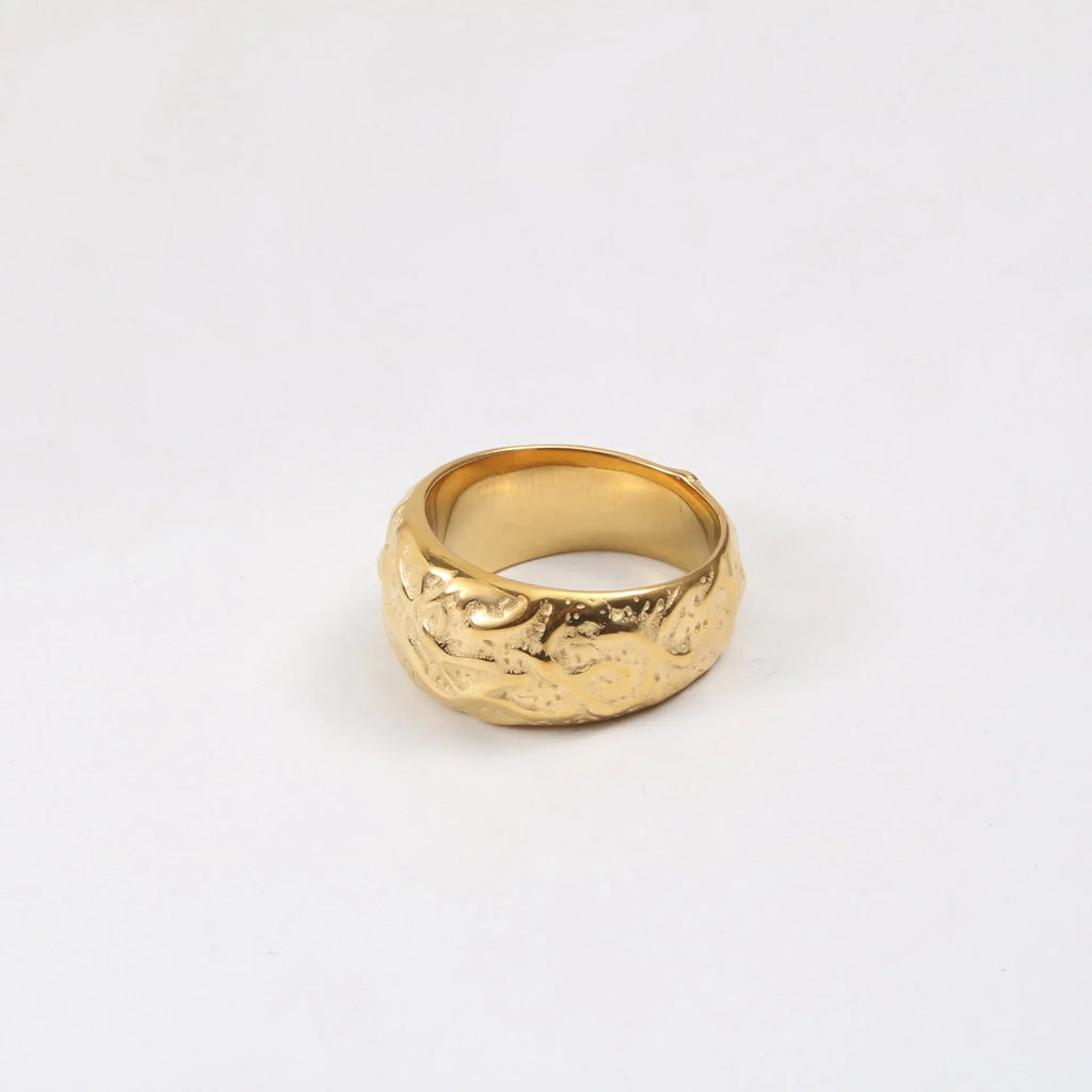Titanium Steel Crater Ring - Viexta
