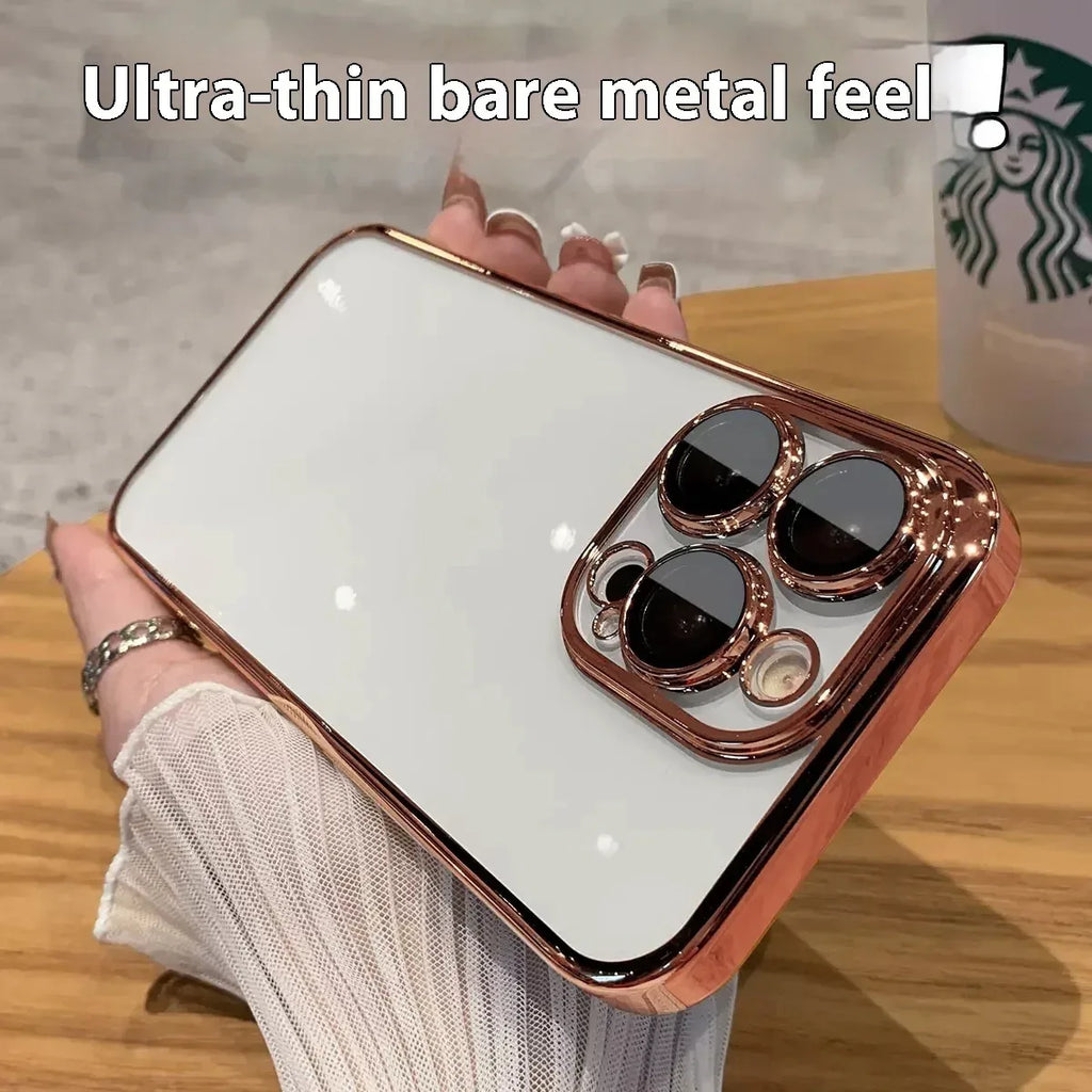 Dustproof Net Transparent Plating IPhone Case - Viexta