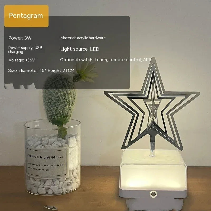 Three-dimensional Rotating Ambience Light Bedroom - Viexta