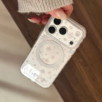 Glitter Snowman Magnetic Stand iPhone Case