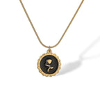retro-oil-dripping-heart-geometric-pendant-necklace - Viexta