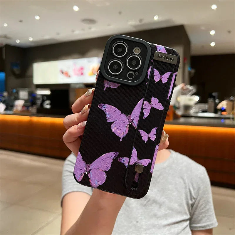 butterfly-wrist-strap-iphone-case - Viexta