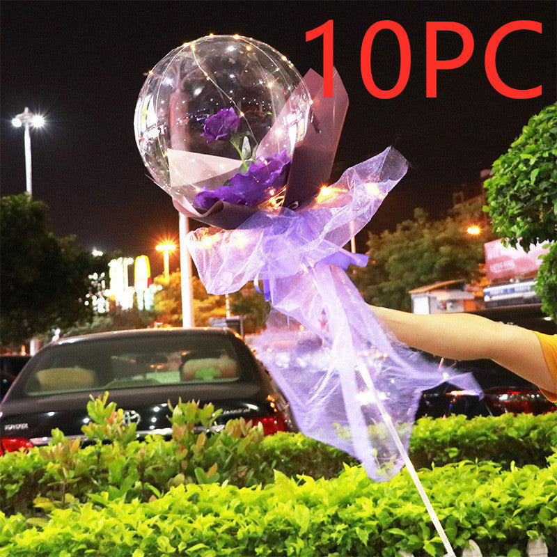 LED Luminous Balloon Rose Bouquet