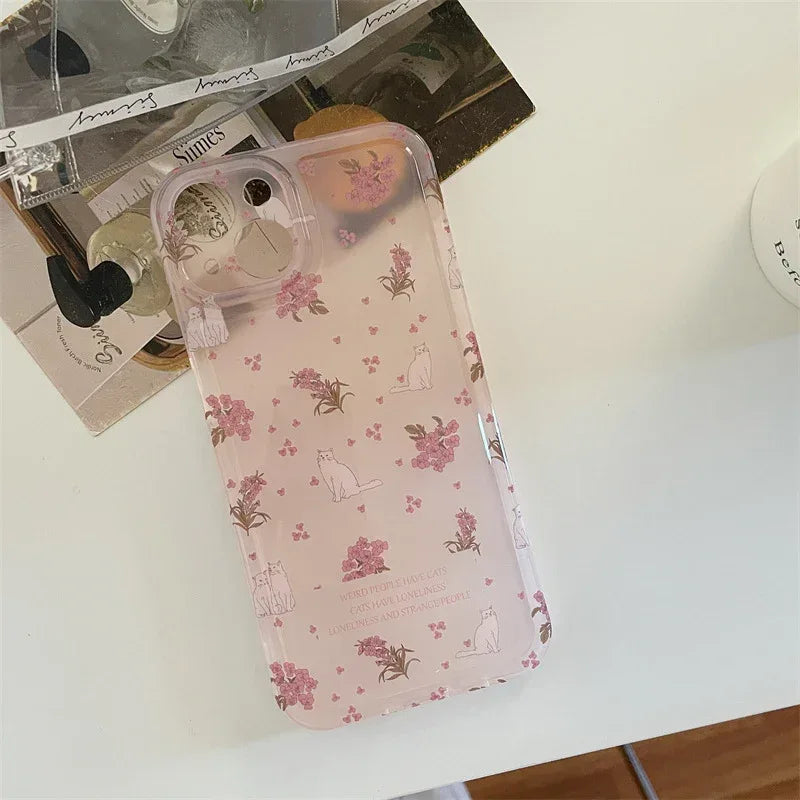 Floral Cat iPhone Case - Viexta