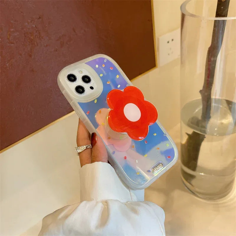 Flower Anti-fall Soft Shell iPhone Case - Viexta