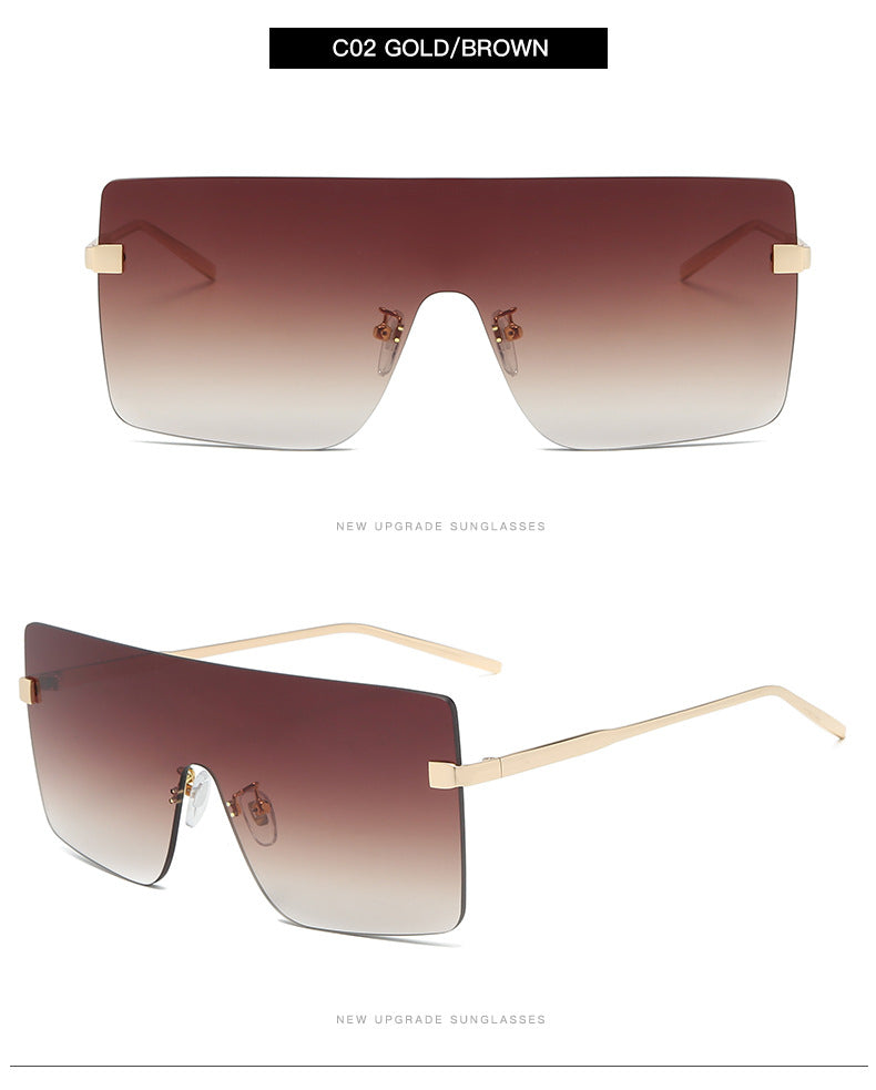New Fashion Large Square Sunglasses Women Trend Gradient Sunglasses Men Sunglasses