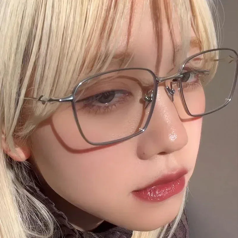 anti-blue-light-metal-flat-light-eyeglass-frame - Viexta