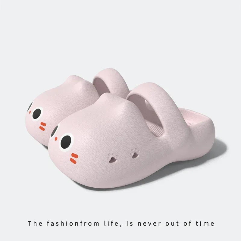 Cartoon Cat Hole Shoes Crocs - Viexta