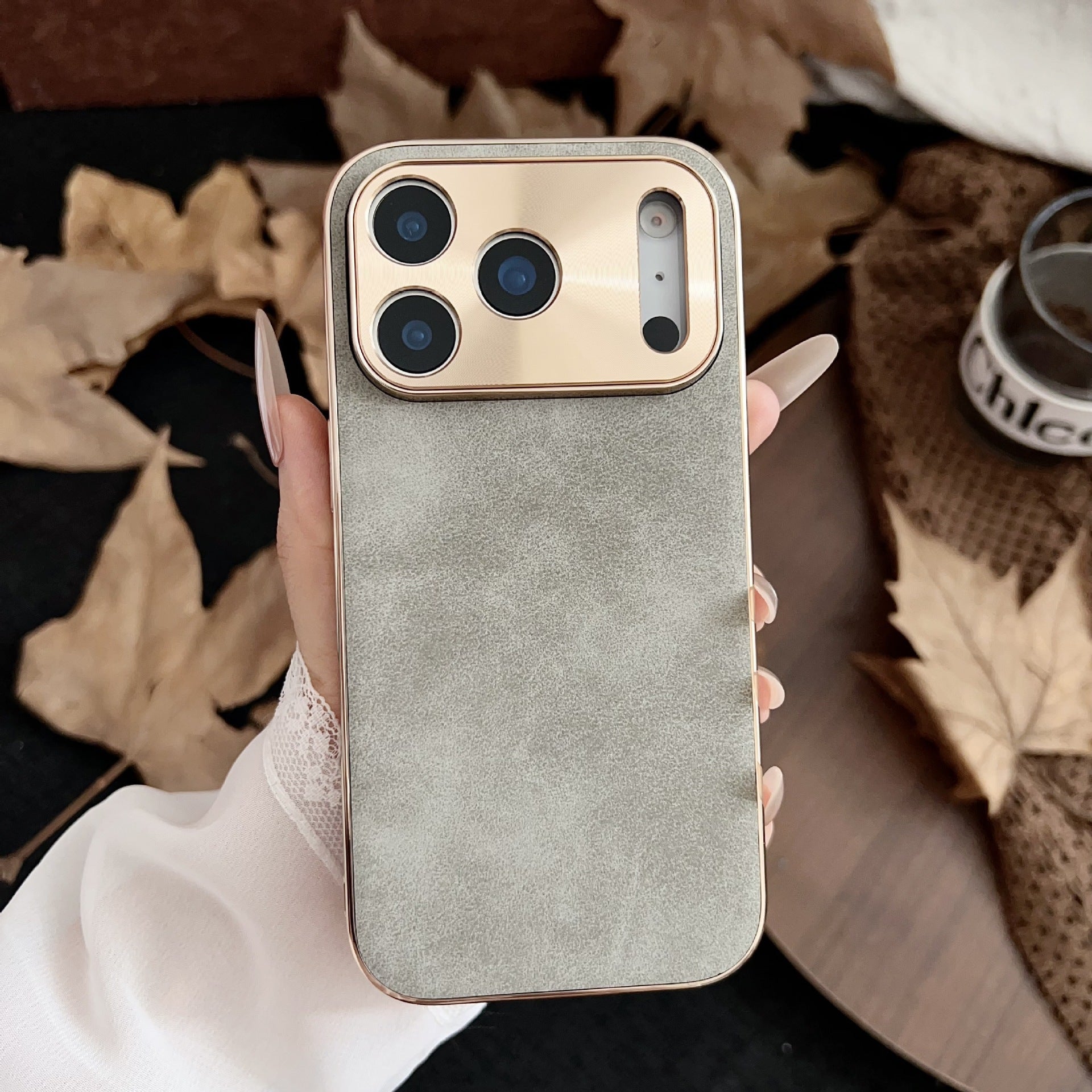 Electroplated Metal Fine Hole Lens iPhone Case
