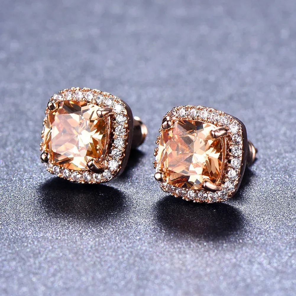 Korean-style Zircon Stud Earrings - Viexta