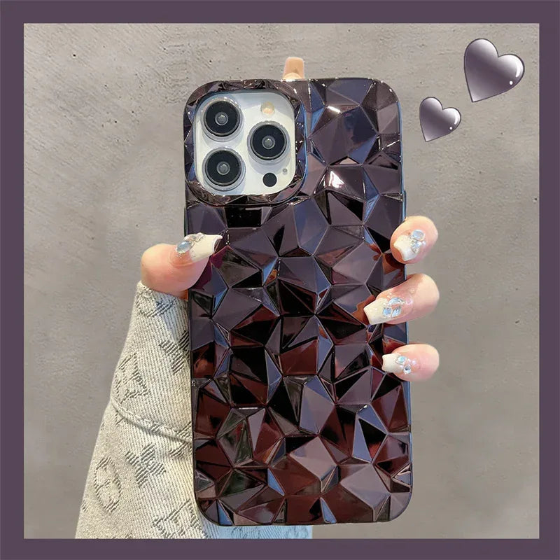 High-grade Diamond Grid Electroplated Silicone Drop-resistant for IPhone - Viexta