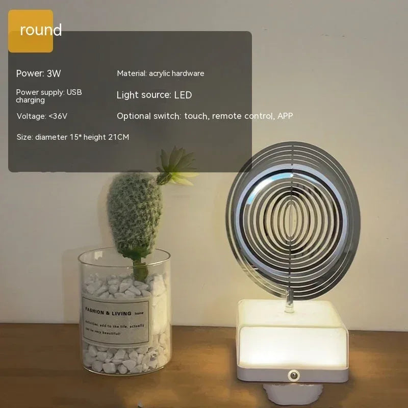 Three-dimensional Rotating Ambience Light Bedroom - Viexta