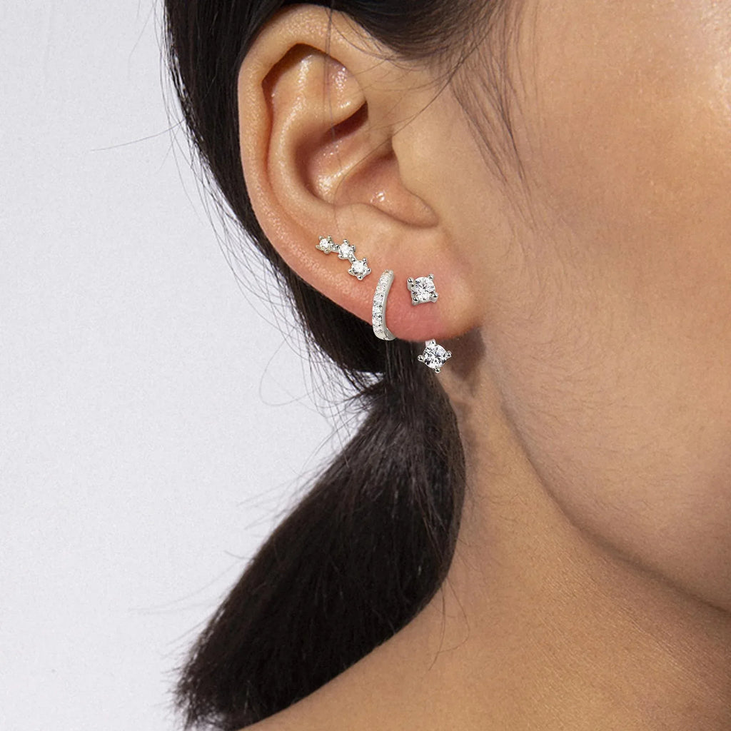 Trendy Earrings 3piece Drop-shaped Earclips - Viexta